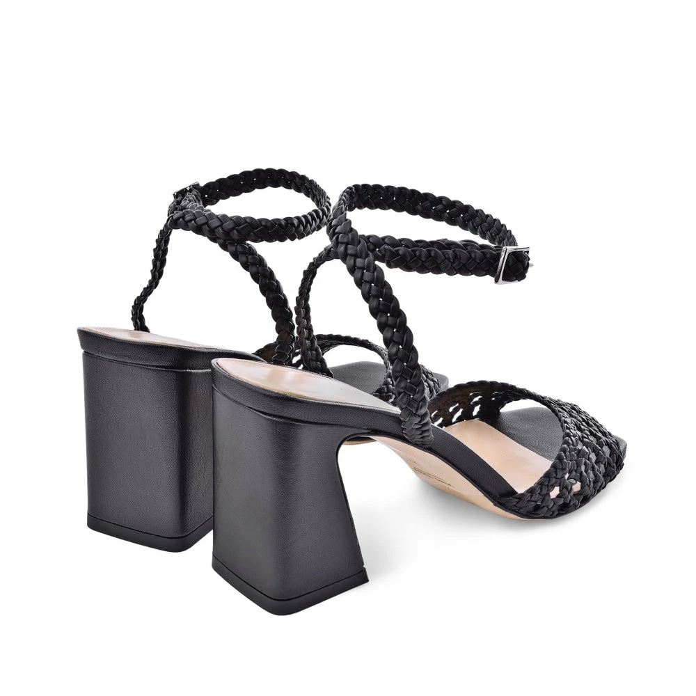 AKAADA Tama Black Woven Leather Sandals SHOES 6 AKAADA Tama Black Woven Leather Sandals SHOES