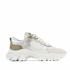 BRONX SHOES Tayke Over Clay Off White Chunky Sneakers