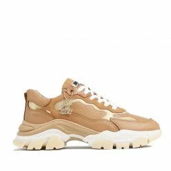 BRONX SHOES Tayke Over Dark Camel Chunky Sneakers