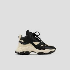 BRONX Tayke Over High Top Black Camel Chunky Sneakers