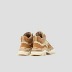 BRONX SHOES Tayke Over High Top Dark Camel Chunky Sneakers