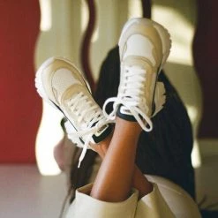 BRONX Tayke Over White Black Camel Chunky Sneakers