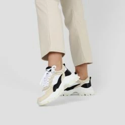 BRONX Tayke Over White Black Camel Chunky Sneakers 12 BRONX Tayke Over White Black Camel Chunky Sneakers