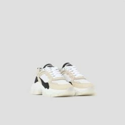 BRONX Tayke Over White Black Camel Chunky Sneakers 13 BRONX Tayke Over White Black Camel Chunky Sneakers