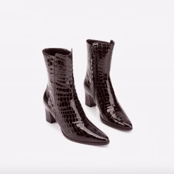 FLATTERED SHOES Teddy Nappa Pecan Reptile Boots