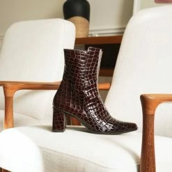 FLATTERED SHOES Teddy Nappa Pecan Reptile Boots