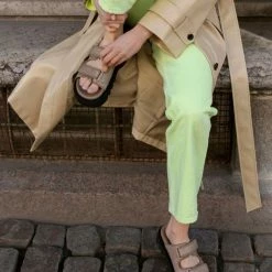 LÄST Tempo Taupe Chunky Sliders SHOES