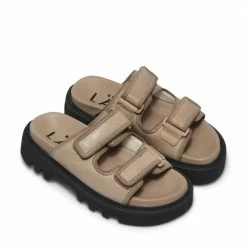 LÄST Tempo Taupe Chunky Sliders SHOES
