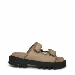 LÄST Tempo Taupe Chunky Sliders SHOES