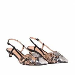 CHANTAL Tomaia Snake Sling Back Mid Heels SHOES 8 CHANTAL Tomaia Snake Sling Back Mid Heels SHOES