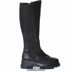 BLUEONBLUE Tommy Long Black Combat Boots