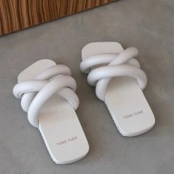 YUME YUME Tyre Slide Beige Sandals