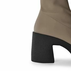 AKAADA NEW IN Umi Sand Stretch Leather Chunky Ankle Boots