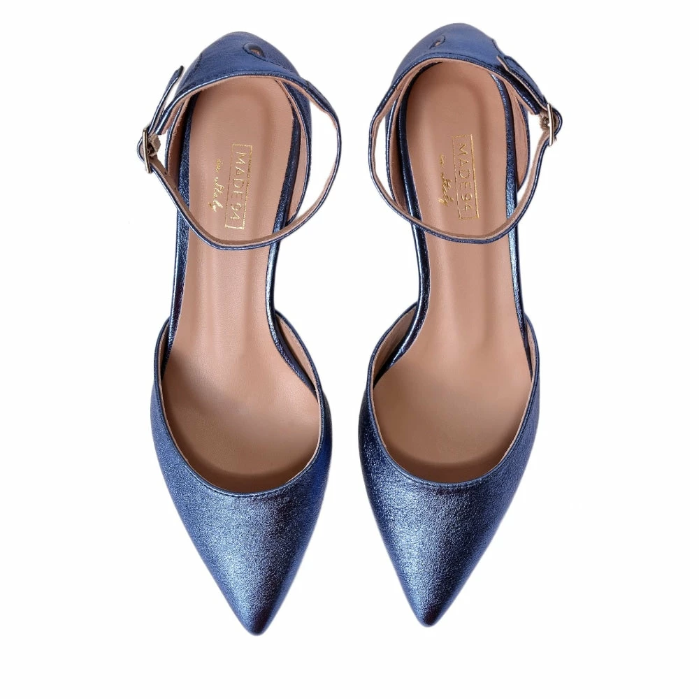 MADE 94 Viki Metallic Blue Leather Shoes 3 MADE 94 Viki Metallic Blue Leather Shoes