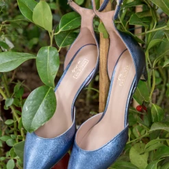 MADE 94 Viki Metallic Blue Leather Shoes 11 MADE 94 Viki Metallic Blue Leather Shoes