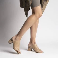 FABIO RUSCONI Virgi Taupe Leather Sandals