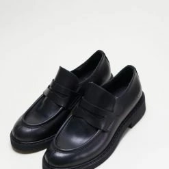 COPENHAGEN STUDIOS Vitello Black Chunky Loafers