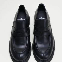 COPENHAGEN STUDIOS Vitello Black Chunky Loafers