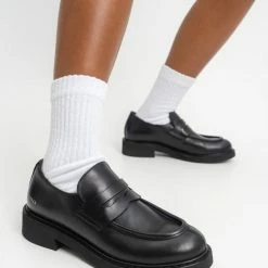 COPENHAGEN STUDIOS Vitello Black Chunky Loafers