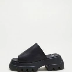 COPENHAGEN STUDIOS Vitello Black Chunky Slides Sandals SHOES 15 COPENHAGEN STUDIOS Vitello Black Chunky Slides Sandals SHOES