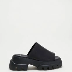 COPENHAGEN STUDIOS Vitello Black Chunky Slides Sandals SHOES 16 COPENHAGEN STUDIOS Vitello Black Chunky Slides Sandals SHOES