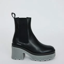 COPENHAGEN STUDIOS SHOES Vitello Black Mid Grey Ankle Boots