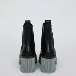 COPENHAGEN STUDIOS SHOES Vitello Black Mid Grey Ankle Boots