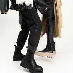 COPENHAGEN STUDIOS Vitello Black Nature Chelsea Boots NEW IN