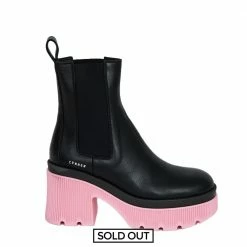 COPENHAGEN STUDIOS Vitello Black Rose Ankle Boots SHOES