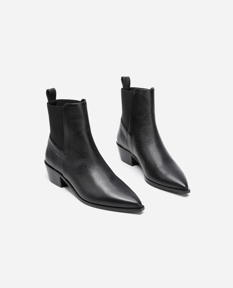 FLATTERED Willow Leather Black Boots SHOES 2 FLATTERED Willow Leather Black Boots SHOES