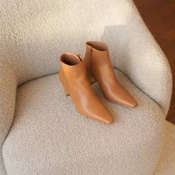 FLATTERED Xenia Leather Cognac Boots SHOES