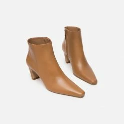 FLATTERED Xenia Leather Cognac Boots SHOES