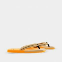 YUME YUME SHOES Xigy Beige Orange Flip Flops