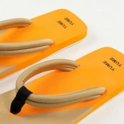 YUME YUME SHOES Xigy Beige Orange Flip Flops
