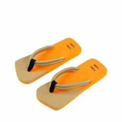 YUME YUME SHOES Xigy Beige Orange Flip Flops