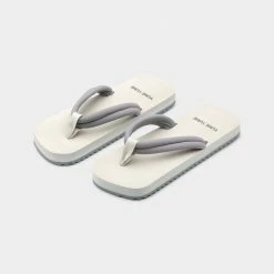 YUME YUME Xigy Grey White Flip Flops NEW IN