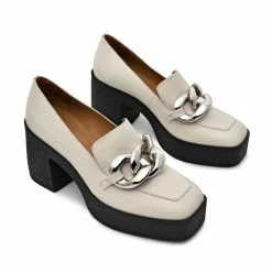 AKAADA Yo Off White Chunky Loafers NEW IN