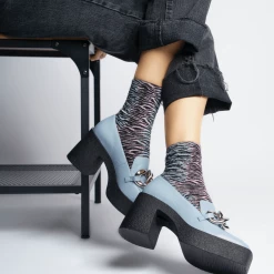 AKAADA Yo Sky Blue Chunky Loafers NEW IN