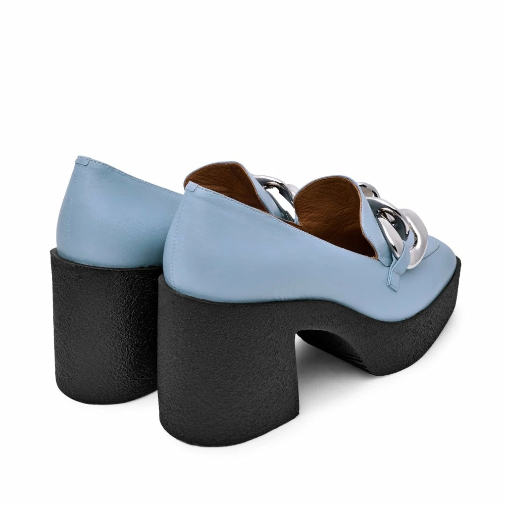 AKAADA Yo Sky Blue Chunky Loafers NEW IN 6 AKAADA Yo Sky Blue Chunky Loafers NEW IN