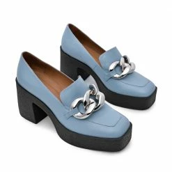 AKAADA Yo Sky Blue Chunky Loafers NEW IN 12 AKAADA Yo Sky Blue Chunky Loafers NEW IN