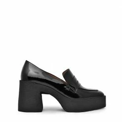 AKAADA Yoko Black Patent Leather Chunky Loafers