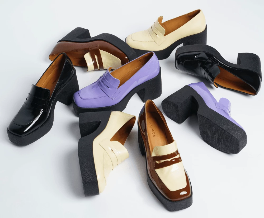 AKAADA Yoko Cream Patent Leather Chunky Loafers 11 AKAADA Yoko Cream Patent Leather Chunky Loafers