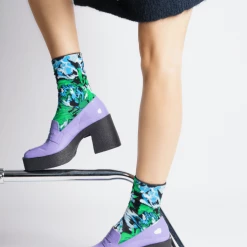 AKAADA Yoko Lilac Patent Leather Chunky Loafers NEW IN