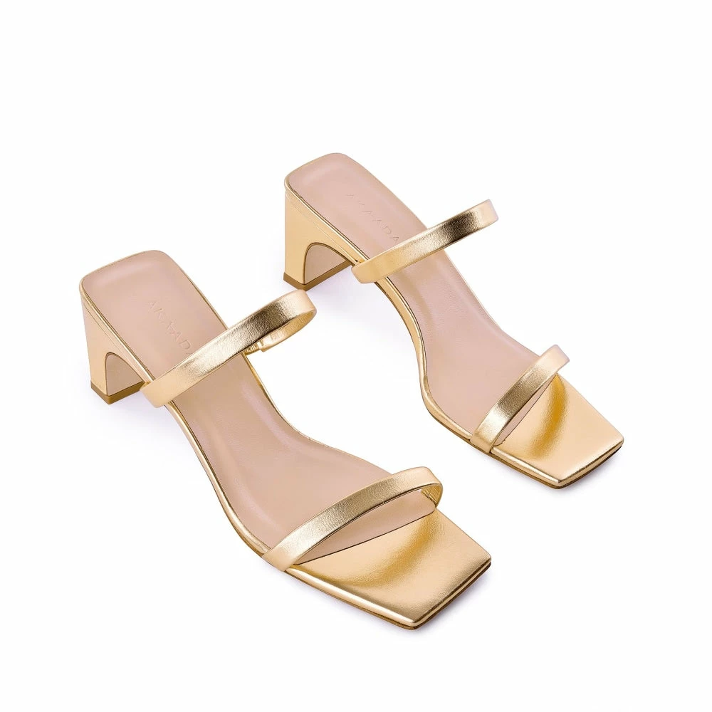 AKAADA Yuki Gold Metallic Leather Sandals 3 AKAADA Yuki Gold Metallic Leather Sandals