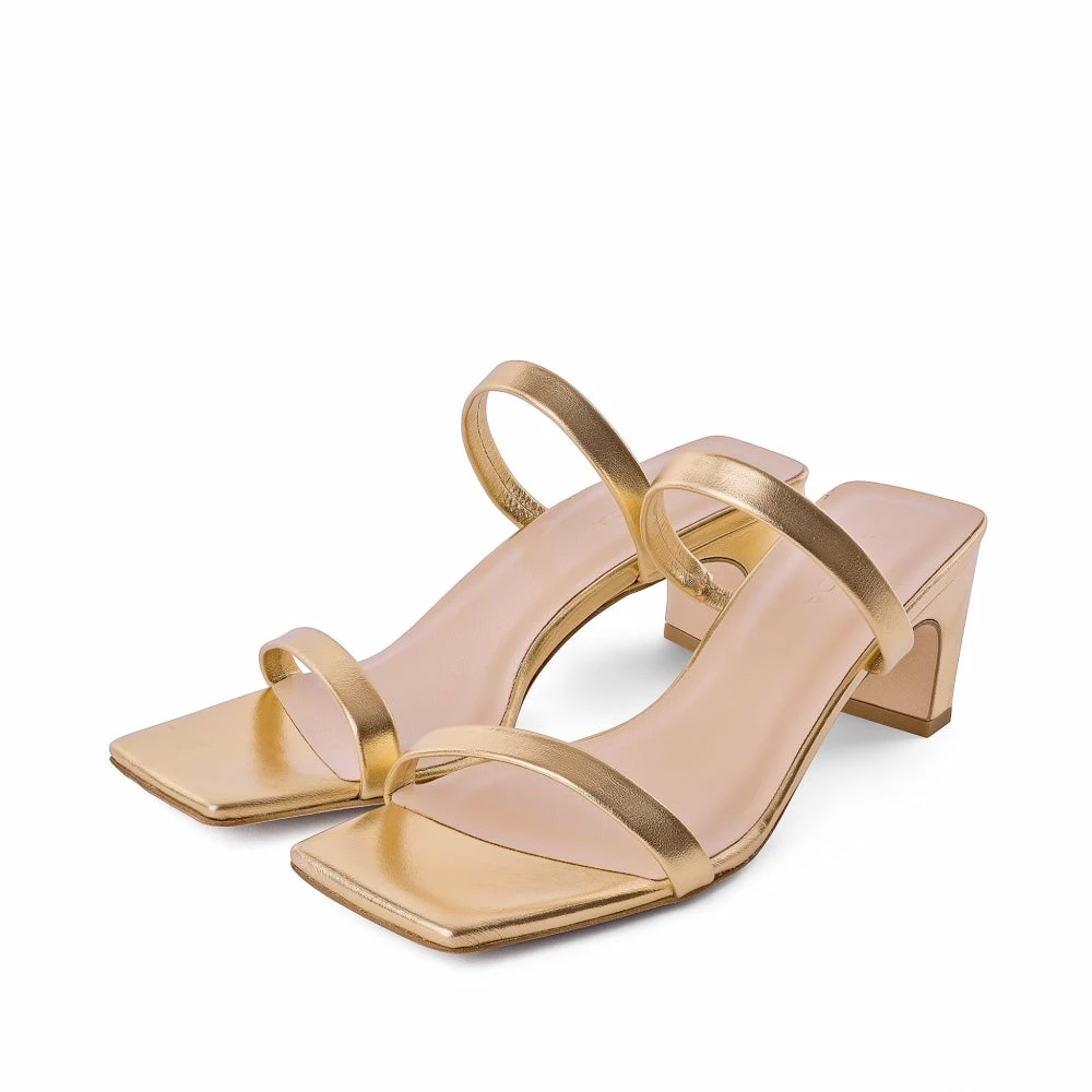 AKAADA Yuki Gold Metallic Leather Sandals 6 AKAADA Yuki Gold Metallic Leather Sandals
