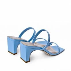AKAADA Yuki Light Blue Leather Sandals SHOES