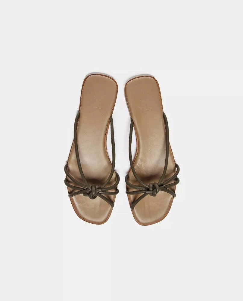 FLATTERED SHOES Yvette Leather Khaki Flat Sandals 4 FLATTERED SHOES Yvette Leather Khaki Flat Sandals